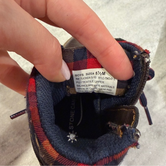 Stone Canyon Baby Toddler Boy Brown Boots Side Zipper Size 5.5T Unworn - Picture 7 of 8